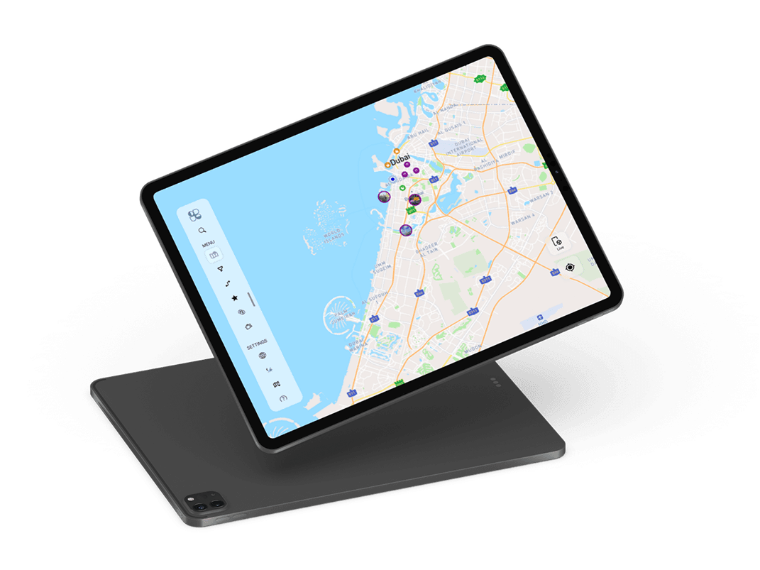 Wander UAE on a tablet