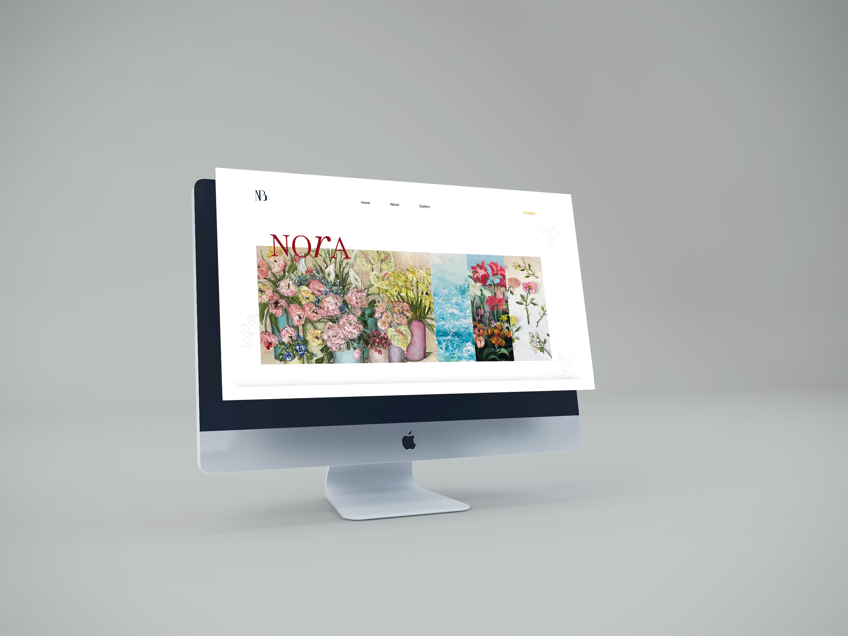 Mock up of Nora Bonavera's website